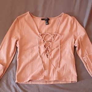 Forever 21- Tan Lace Crop Top